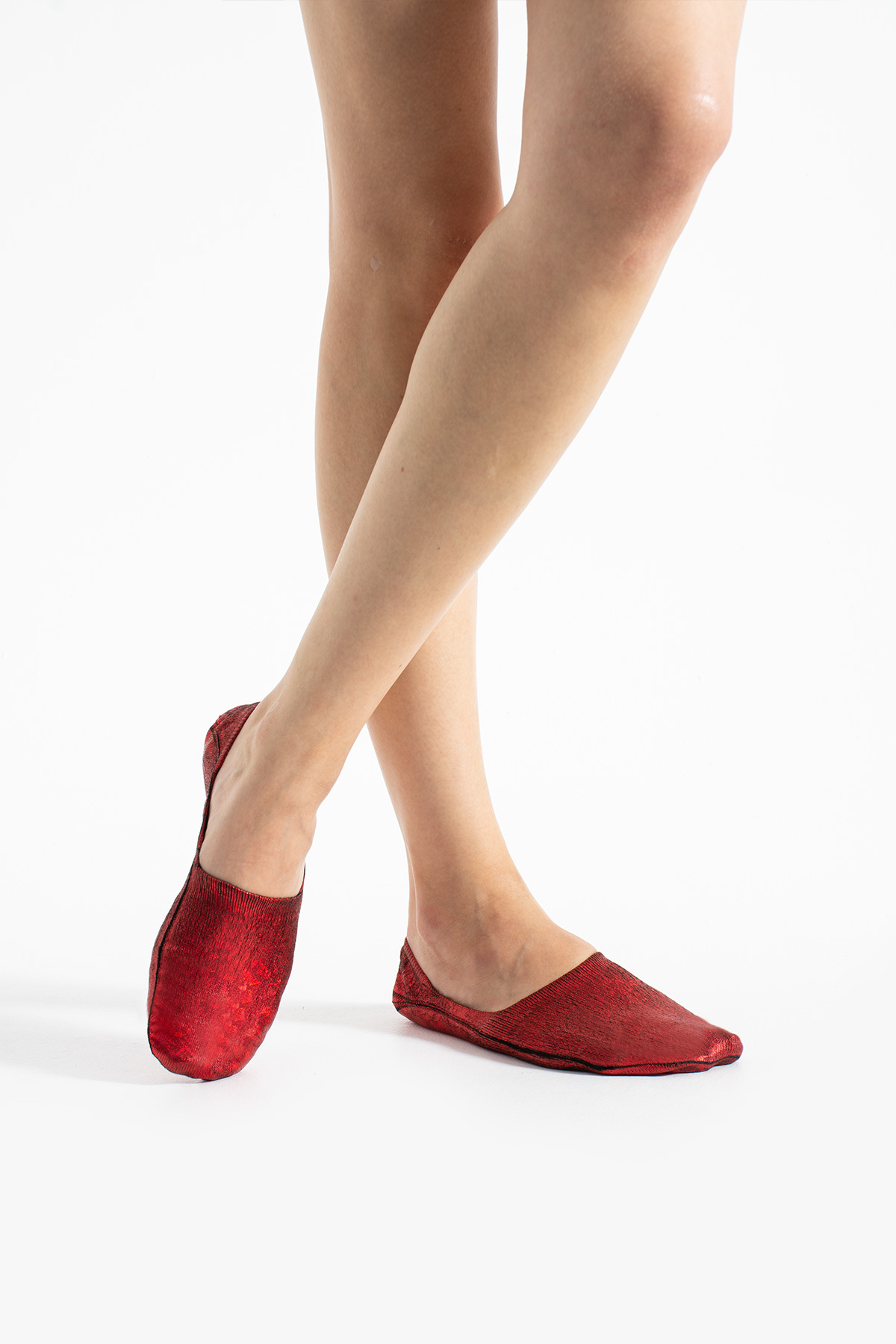 Kırmızı Varaklı Babet Çorap